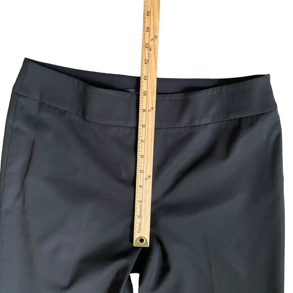 Lafayette 148 Dress Pants 8 Black Mid Rise Straight Leg Wool Career Classic - Picture 4 of 8